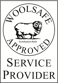 wool fabric safe approved badge